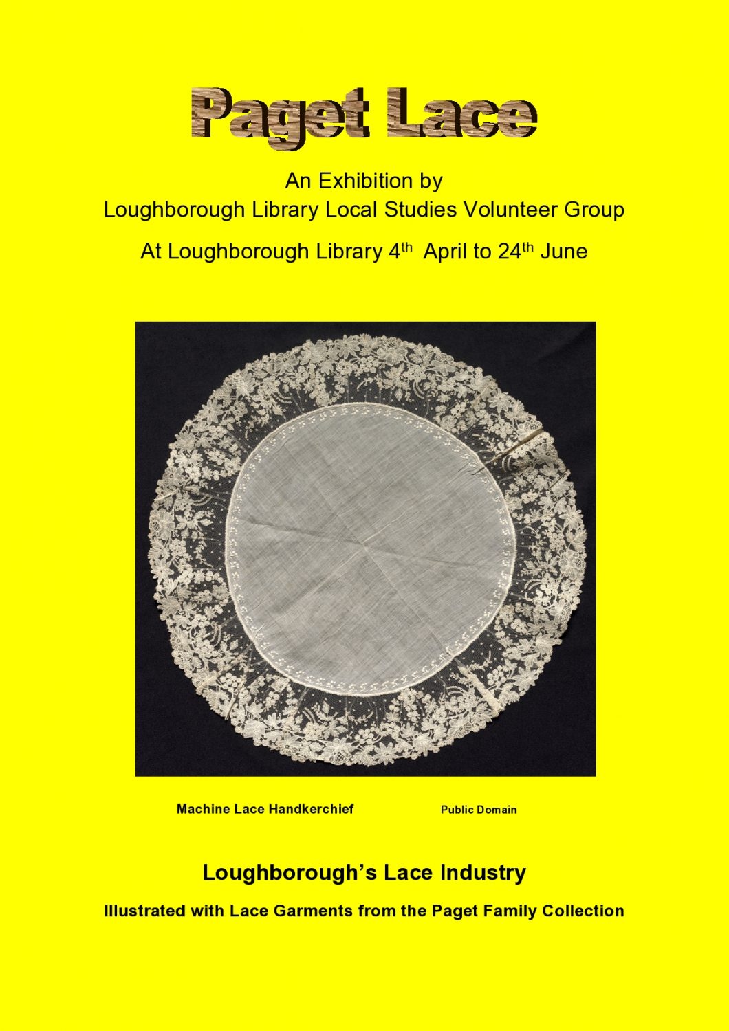Paget Lace. A new exhibition at Loughborough Library